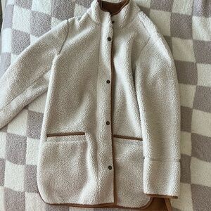 Women's Cream Sherpa Jacket